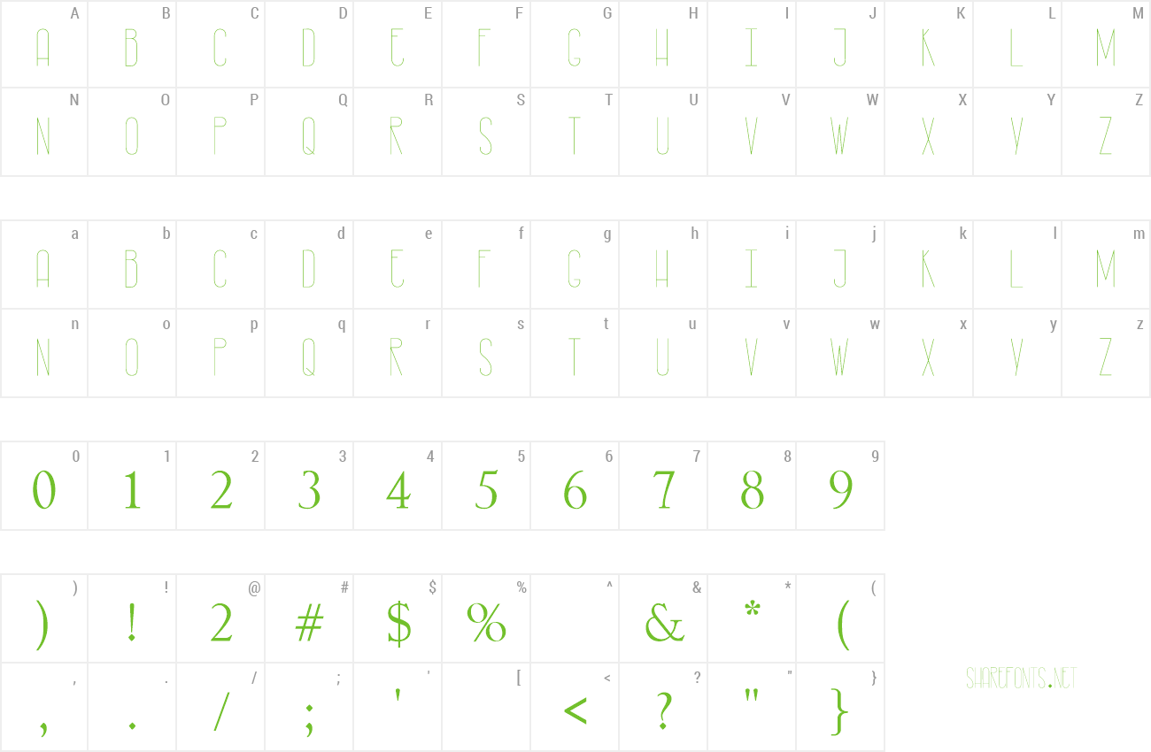 Font rasty lop preview